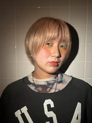 ショート カラー ボブ&寒色🎐ᩚ 短髪 COCOROのヘアスタイル