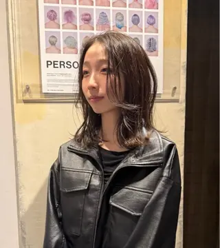 ミディアム カラー 池田 早希のヘアスタイル