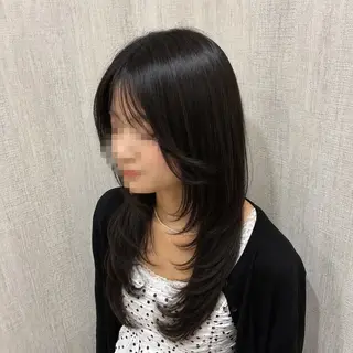 セミロング 店長✨レイヤー✖️ 髪質改善✖️韓国ヘアのヘアスタイル