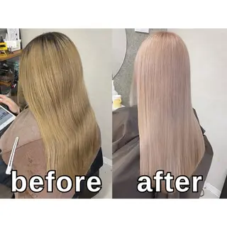 ロング カラー Lull1人美容室 バレイヤージュのヘアスタイル