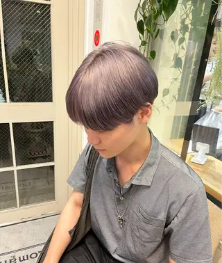 カラー メンズ オリーブ/縮毛♡ Natsuno🩰のヘアスタイル