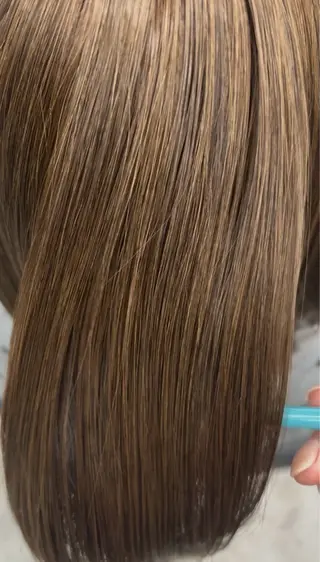 ミディアム カラー ケアブリーチ🥣 縮毛矯正Ryokoのヘアスタイル