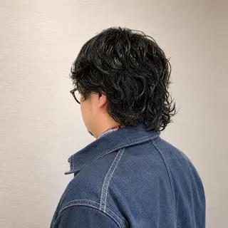 ミディアム パーマ M.wish 坂野有香のヘアスタイル