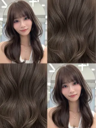 ロング カラー 顔まわりの神様✨ 透明感カラー藤嶋秀幸のヘアスタイル
