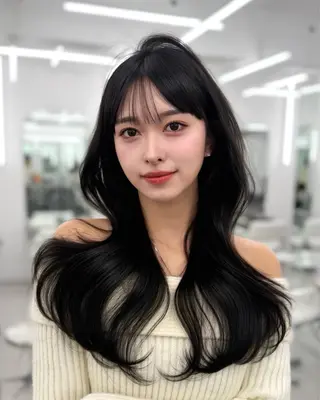 セミロング 前髪顔まわりカット 🌈中村海聖のヘアスタイル