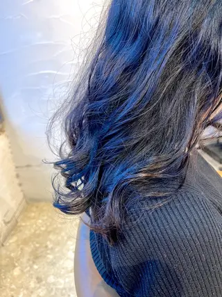 セミロング パーマ うしだ かおるのヘアスタイル