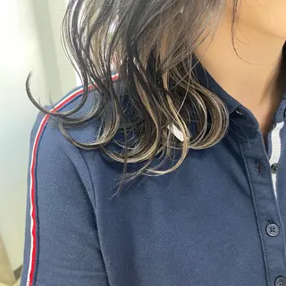 セミロング カラー パーマ ヘアアレンジ メンズ キッズ ネイル マツエク・マツパ 韓国/トレンド レイヤー【101】のヘアスタイル