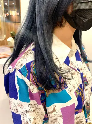 ロング カラー 草野ゆずき⌇縮毛矯正 ⌇Wカラー⌇レイヤーのヘアスタイル