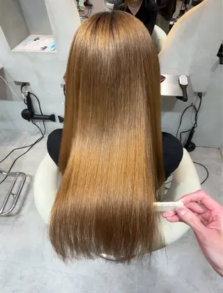 セミロング ヘアアレンジ 韓国ヘア/縮毛矯正/ 髪質改善/吉田光佑のヘアスタイル