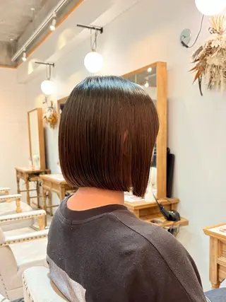 ミディアム ゆとり 茨木/ショートボブのヘアスタイル