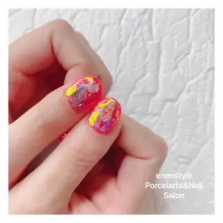 ミディアム ネイル 🐾enen style 🐾のネイルデザイン