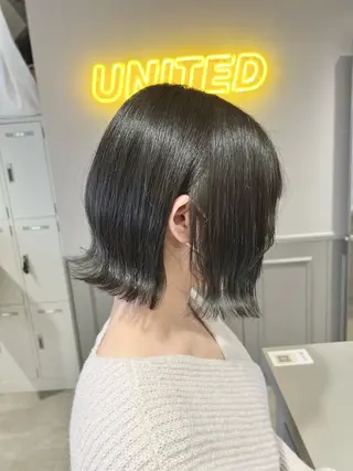 ミディアム カラー パーマ ヘアアレンジ メンズ キッズ ネイル マツエク・マツパ アイブロウ 上品＆韓国風 🥀海心🥀のヘアスタイル