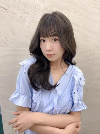 セミロング カラー 🪞上品で可愛い韓国 ヘア🪞Rikutoのヘアスタイル