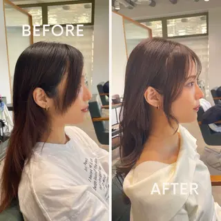 ロング カットパーマモデル 山中 遥のヘアスタイル