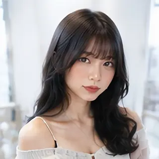 ロング 縮毛矯正/レイヤー/ 前髪カット/おばかんのヘアスタイル