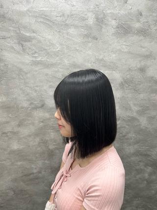 ミディアム 酸性ストレート/ ボブ/暖色/リコのヘアスタイル