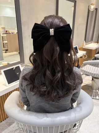 セミロング カラー ヘアアレンジ レイヤー/透明感 赤み消し/はるかのヘアスタイル