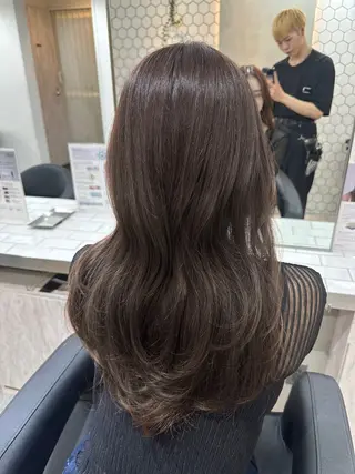 セミロング カラー ミディアムレイヤー 添田晃基のヘアスタイル