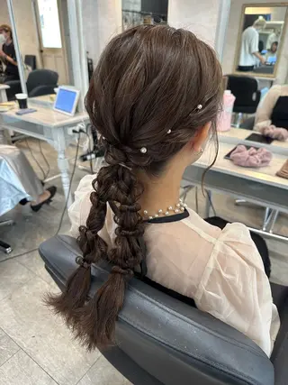 ヘアアレンジ はやしほのか| ヘアセット×カラーのヘアスタイル