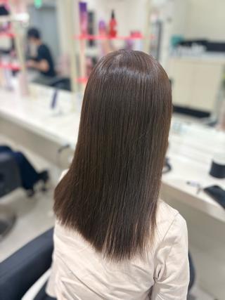 セミロング カラー 💕мei 透明感カラー💕のヘアスタイル
