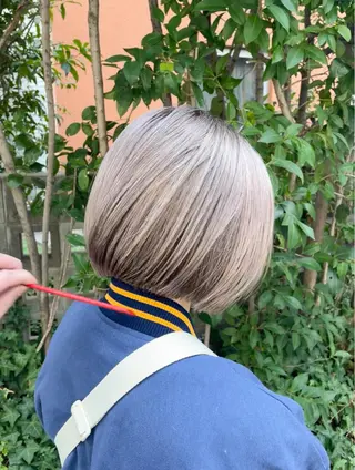 ショート カラー パーマ ヘアアレンジ 大人スタイル 太田のヘアスタイル