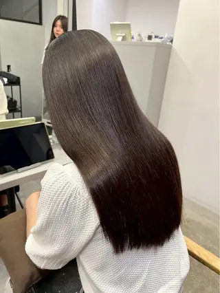 ロング パーマ 🍒モテ暖色カラー × うる艶✧ ゆなのヘアスタイル