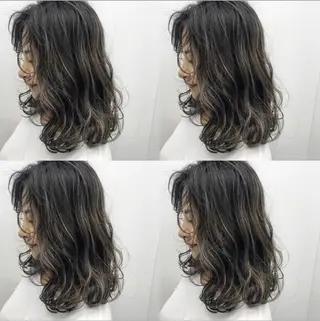セミロング カラー レイヤー×艶髪特化 マネージャー安藤光司のヘアスタイル