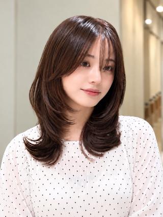ミディアム カラー 🦋韓国レイヤー 艶髪矯正🦋凛太郎のヘアスタイル