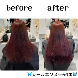 ロング カラー MOE🐈⬛🎀 エクステ/ワンホンのヘアスタイル