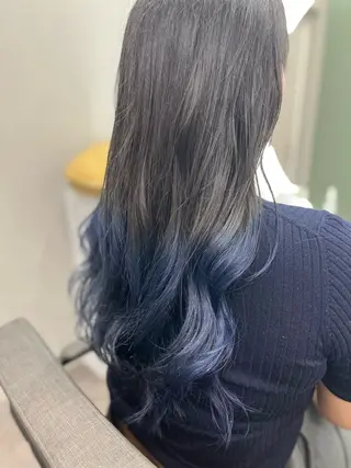 ロング カラー 下野 悠也のヘアスタイル