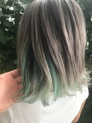 ミディアム カラー ココテラス メンズカットのヘアスタイル