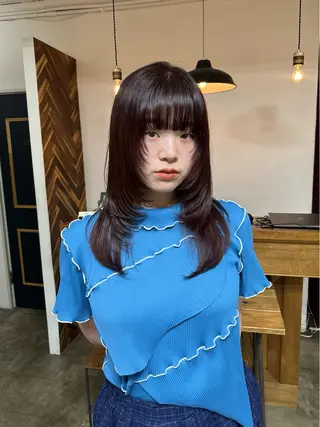 セミロング カラー NAGISA髪質改善 &透明感カラー🪞のヘアスタイル
