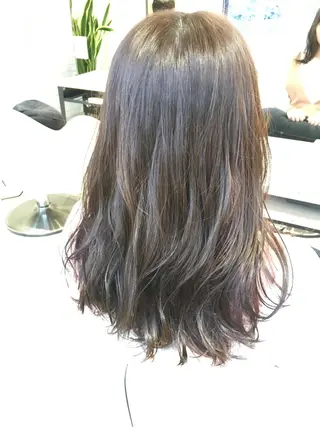 セミロング カラー 金子 富士のヘアスタイル