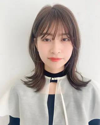 ミディアム カラー 艶カラー/似合わせ 💖Emmy💖のヘアスタイル