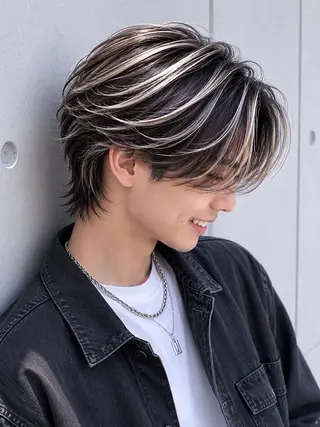 カラー メンズ 宇梶 千愛のヘアスタイル
