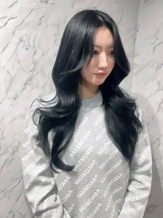 ロング カラー HONO/韓国 ワンホン大阪エクステのヘアスタイル