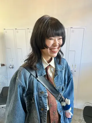 ミディアム パーマ 近藤 千裕のヘアスタイル
