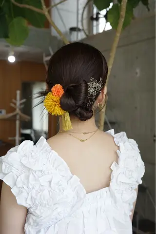 ミディアム モリモト サナのヘアスタイル