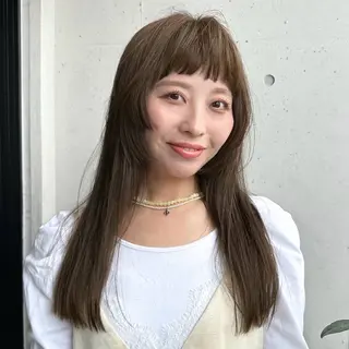 ロング カラー 前野 日奈のヘアスタイル