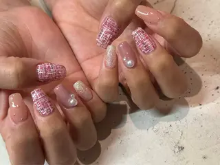 ネイル 韓国/ワンホン/長さ 出しつけ放題🎀のネイルデザイン