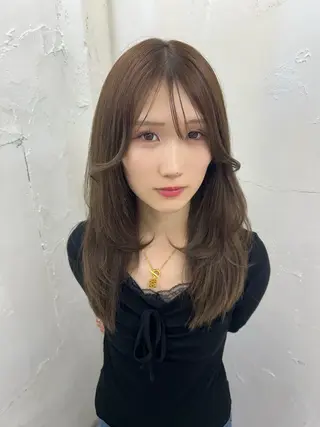 セミロング 馴染ませエクステ/ ヒロヤのヘアスタイル