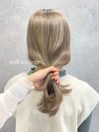 セミロング カラー YUKA🐻❄️ 🎀当日予約ok/のヘアスタイル