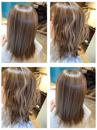 カラー 🩵盛れる顔周り/ 艶カラーemi🩵のヘアスタイル