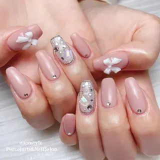 ミディアム ネイル 🐾enen style 🐾のネイルデザイン