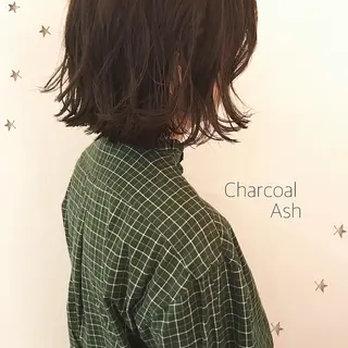 ミディアム カラー 市川 千夏のヘアスタイル