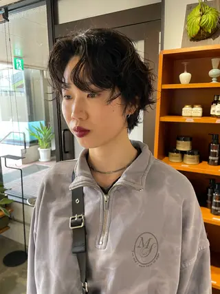 ショート パーマ kaito /都立大学herのヘアスタイル