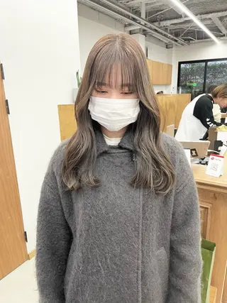 セミロング カラー ヘアアレンジ ena/ブリーチなし 透明感・レイヤー🎀のヘアスタイル