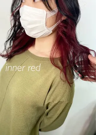 ロング カラー レイヤーカット 赤み消し　店長/大和のヘアスタイル