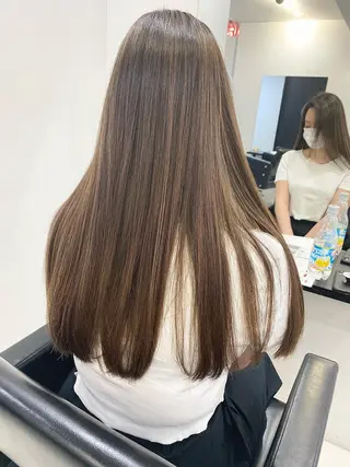 ロング カラー レイヤーカット 赤み消し　店長/大和のヘアスタイル