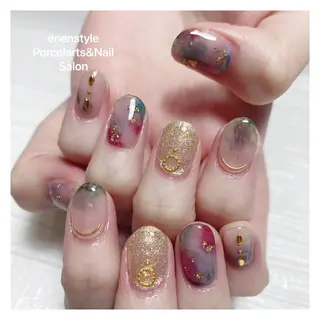 ミディアム ネイル 🐾enen style 🐾のネイルデザイン